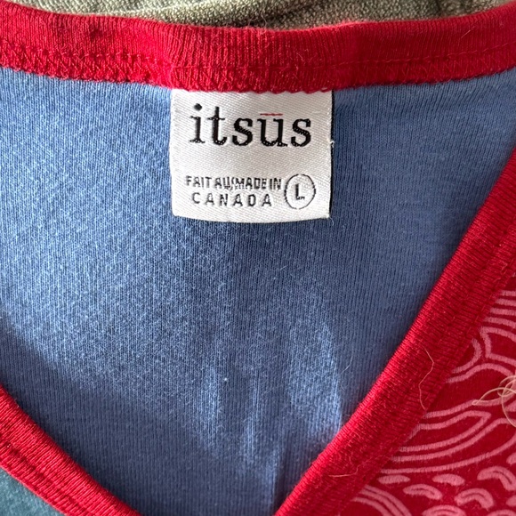 Vintage & Rare ITSUS Shoulder Crossover Tank - Women’s Size L - Picture 8 of 9